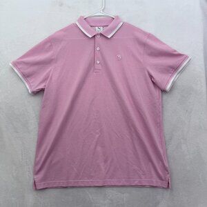 Puma Arnold Palmer Polo Shirt Mens XL Pinkg Golf Knit Preppy Casual
